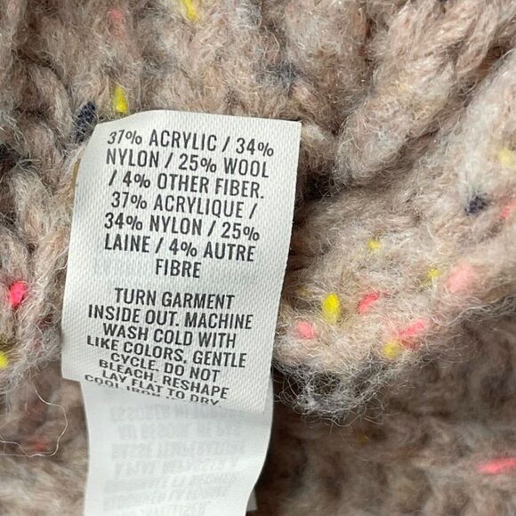 AERIE Open Road Speckled Sweater Hoodie Oversized Wool Blend - Picture 7 of 10